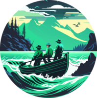 Fishermen who go out to sea. Generative AI png