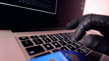 Stolen Credit Cards in Hacker Hand. Payment Security Concept video