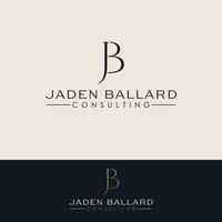 Jaden Ballard consulting vector logo design. Letters J and B logotype. Initials JB logo template.