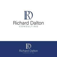 Richard Dalton consulting vector logo design. R and D logotype. RD initials logo template.