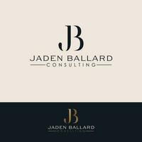 Jaden Ballard consulting vector logo design. Letters J and B logotype. Initials JB logo template.