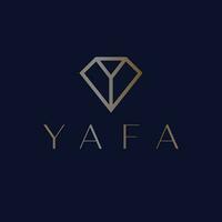 yafa vector logo diseño. diamante y letra y logotipo lujo brillante logo modelo.