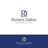 Richard Dalton consulting vector logo design. R and D logotype. RD initials logo template.
