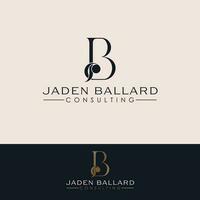 Jaden Ballard consulting vector logo design. Letters J and B logotype. Initials JB logo template.