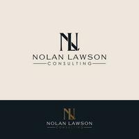 Nolan Lawson consulting vector logo design. Letters N and L logotype. Initials NL logo template.