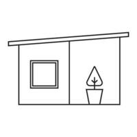 House and plant vector icon design. Modern real estate flat icon.