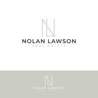 Nolan Lawson real estate vector logo design. Letters N and L logotype. Initials NL logo template.