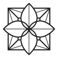 Abstract floral vector icon design. Geometric icon symbol good for print and web.