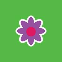 funny groovy playful flower in Y2K style. Hippie trendy flower card vector