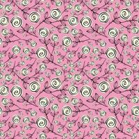 Stylized creative vibrant quirky expressive floral pattern in 60s in bright juicy colors vector