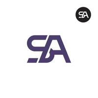 Letter SA Monogram Logo Design vector