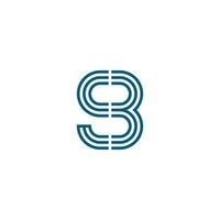 Letters SB BS minimal elegant monogram logo design vector