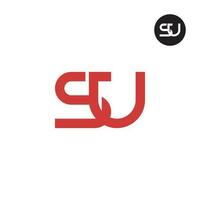 Letter SU Monogram Logo Design vector