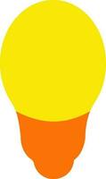 Yellow and orange electric bulb on white background. vector