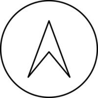 Black line art cursor in flat style. vector