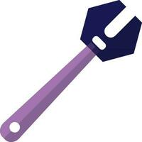 Purple wrench in flat style. vector