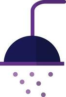 púrpura ducha en plano estilo. vector