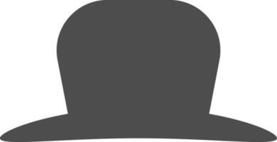 jugador de bolos negro sombrero icono en blanco antecedentes. vector
