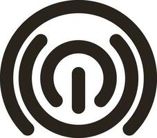 Circle rotating round symbol in flat style. vector