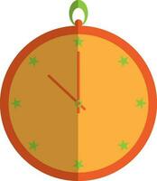 Stars decorated alarm clock. vector