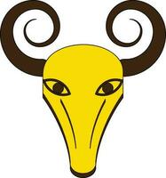 Creative astrological sign icon in capricorn. vector