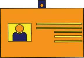 ID card icon user with identity profile. vector