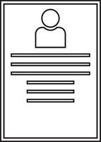 Blank line art document in flat style. vector