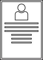 Blank line art document in flat style. vector