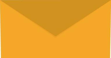 Yellow color mail icon in flat style. vector