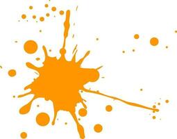 Illustration of splash art in orange color. vector