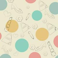 Fashion background with various elements. vector