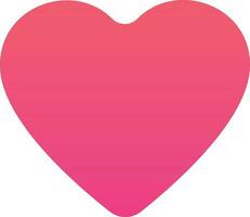 plano estilo corazón icono en rosado color. vector