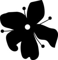 Black and white illustration of Flower. vector