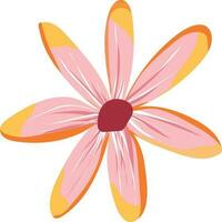 Abstract flower on white background. vector