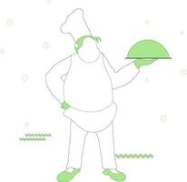 Character of faceless chef. vector