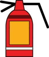 Icon of Fire extinguisher in flat style. vector