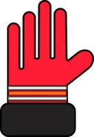 Icon of fireman glove in flat style. vector