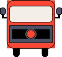 Flat icon of  bus in front view. vector