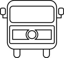 Icon of  bus in front view in flat style. vector