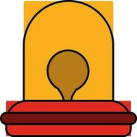 Fire siren icon in flat style. vector