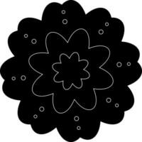 Glyph style of flower icon for decoration. vector