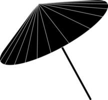 Illustration of umbrella icon in glyph style. vector