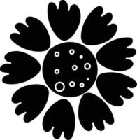 Creative design of flower in black and white. vector