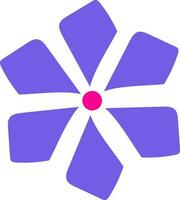 Purple flower design in flat style. vector