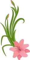 Large steam in flower in floral design. vector