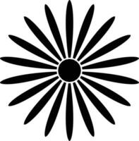 Creative flower in black and white. vector