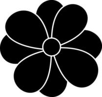 Isolated illustration of flower in flat style. vector