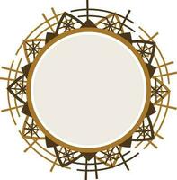 Creative circular pattern abstract design frame. vector