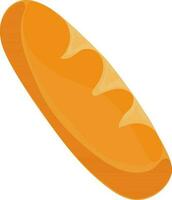 Illustration of baguette or loaf of bread. vector