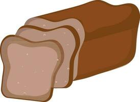 Illustration of brown bread. vector